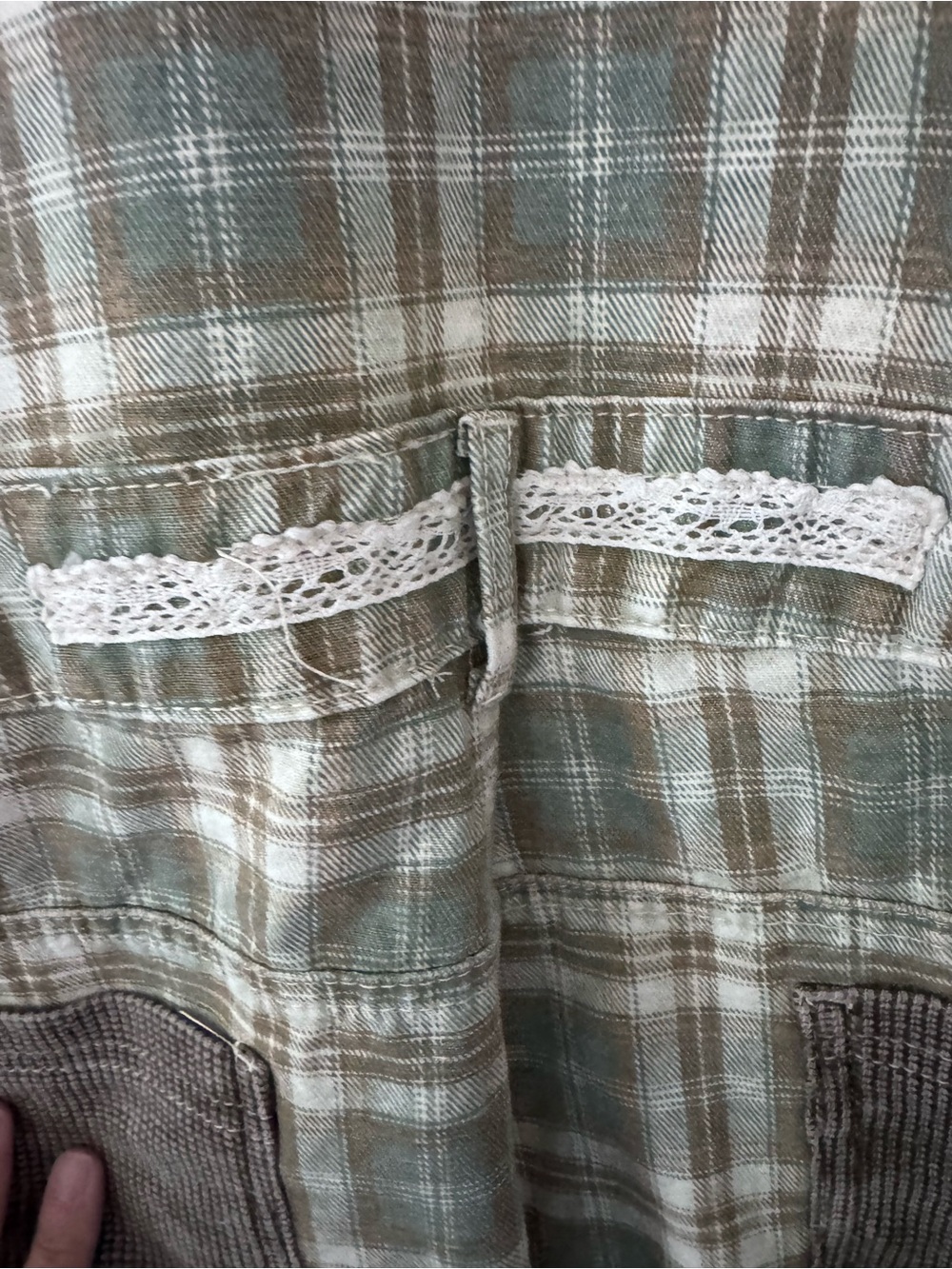 POL Patchwork Plaid Overalls Size L - Picture 12 of 13